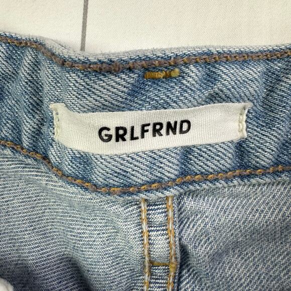 GRLFRND Denim Shorts Womens 25 Blue Cindy Distressed Night Fever Destroyed Boho - Picture 5 of 15